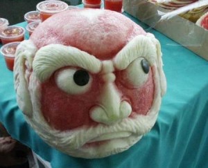Bald Guy Watermelon Sculpting
