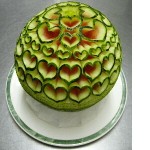 Hearts Watermelon Sculpture