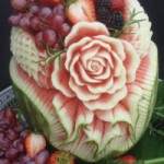 Rose with Fruits Watermelon Sculpture