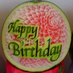 Happy Birthday Watermelon Sculpture