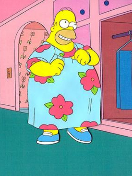 homer simpson in a mumu