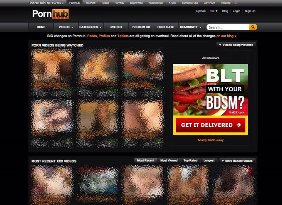 Eat24 porn banner ad on Pornhub