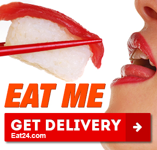 Eat24 porn banner ad - eat me sushi