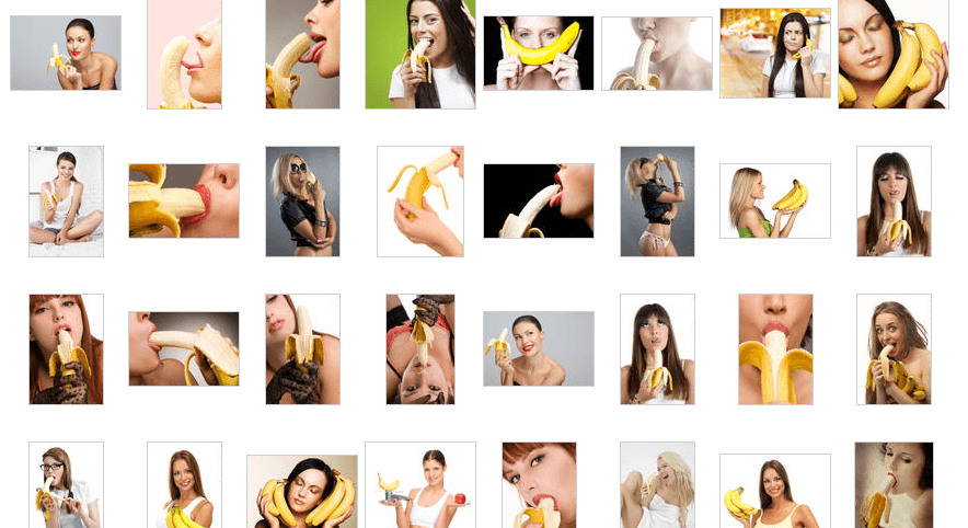 Stock photos of women doing sexy stuff to bananas