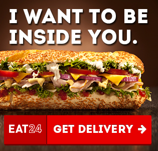 Eat24 porn banner ad - sandwich wants to be inside you