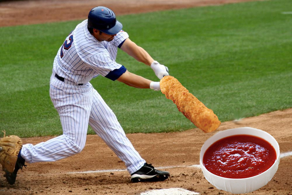 Baseball equals mozarella