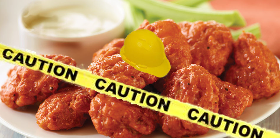 Caution: fiery wing zone.