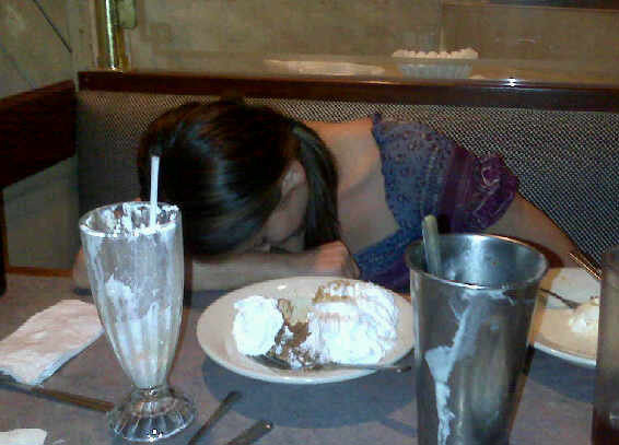 Drunk on dessert.