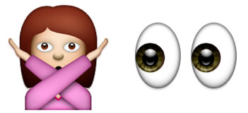 stop looking at me creepy emoji