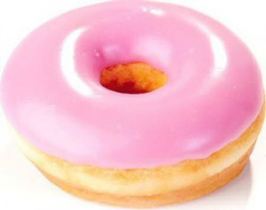 Picture of donut with pink icing