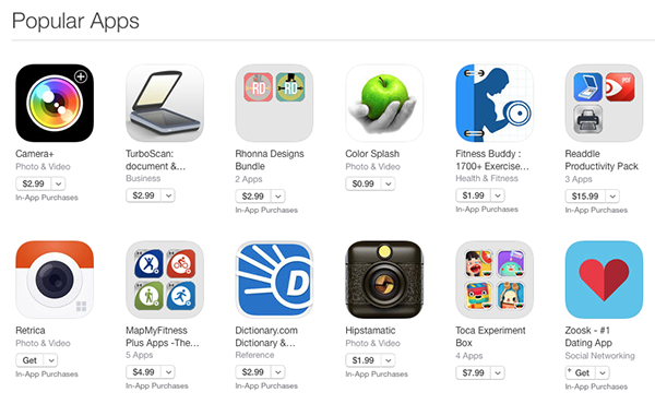 12 of the most popular iTunes apps